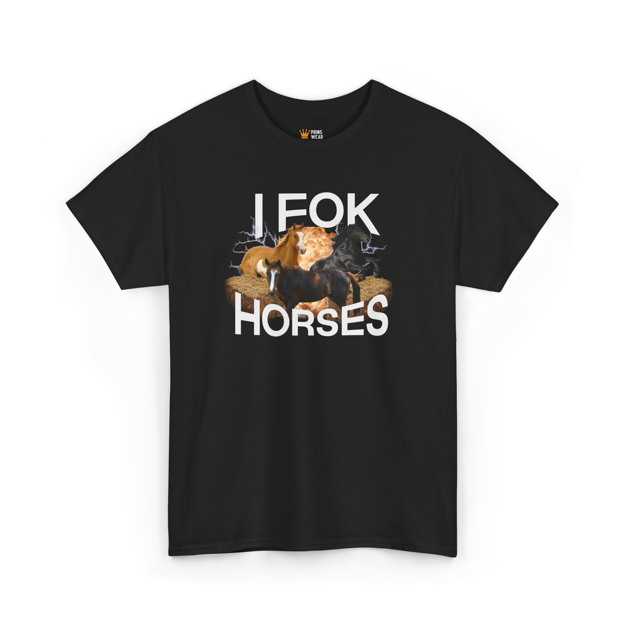 "I fok horses" T-Shirt