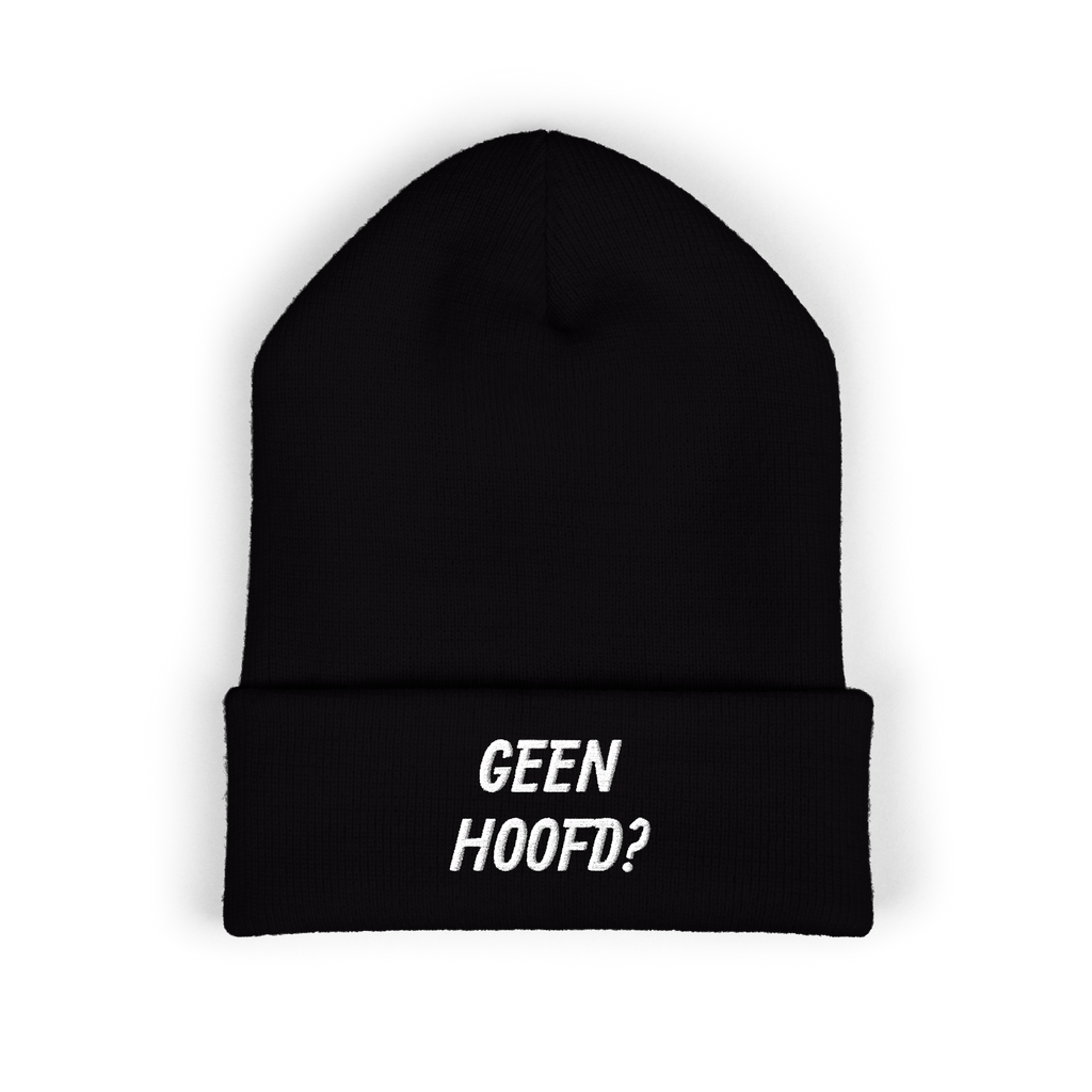 "Geen hoofd?" Muts
