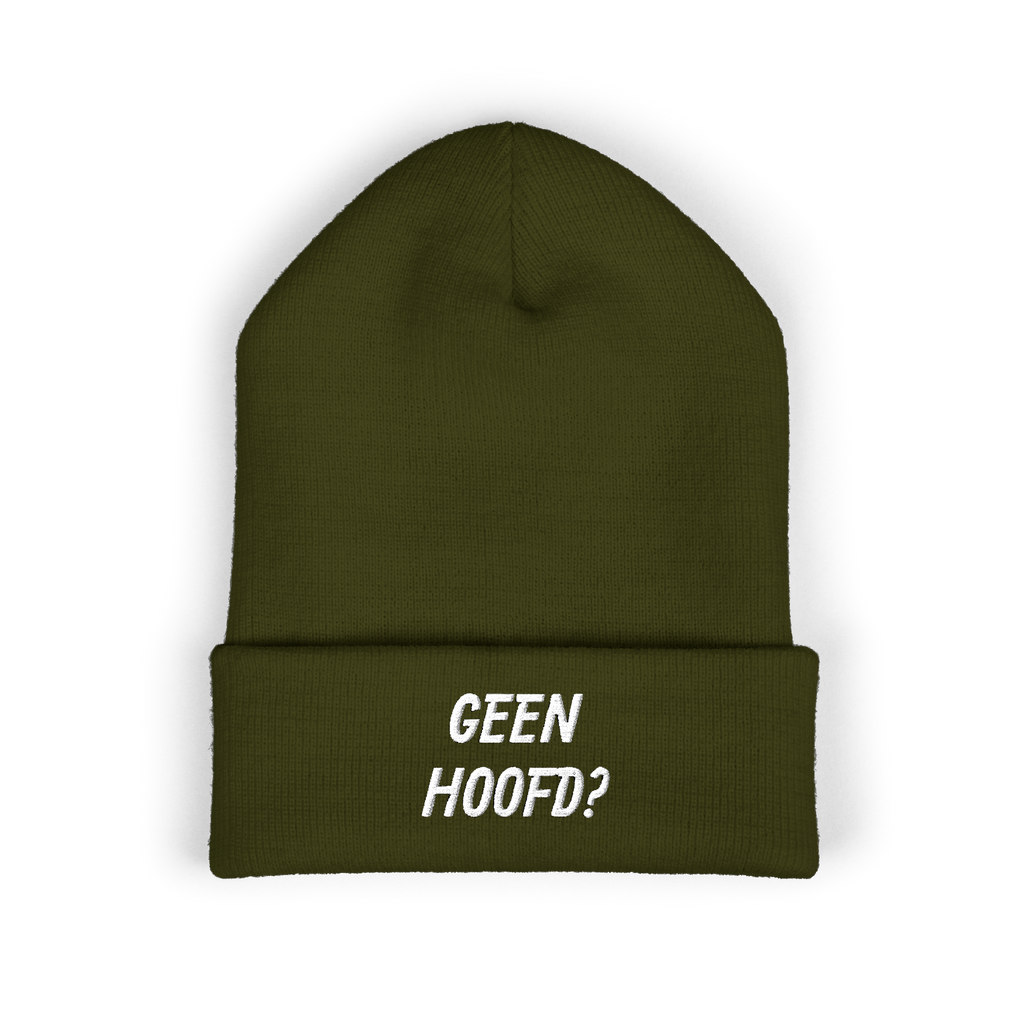 "Geen hoofd?" Muts