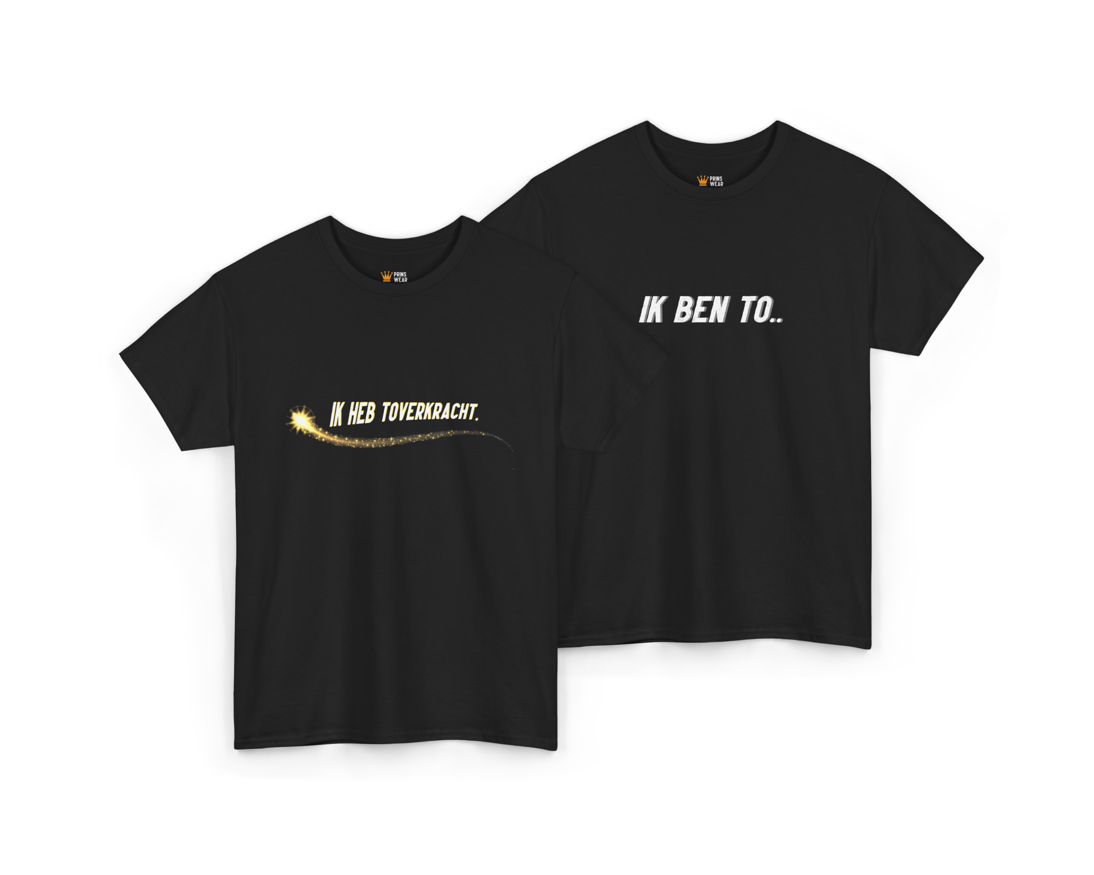 "Toverkracht T-shirt & "Ik ben To" T-shirt zwart